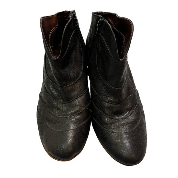 Dune ankle boots women's 39 US 8-8.5 gray shimmer booties kitten heel round toe - Picture 7 of 8